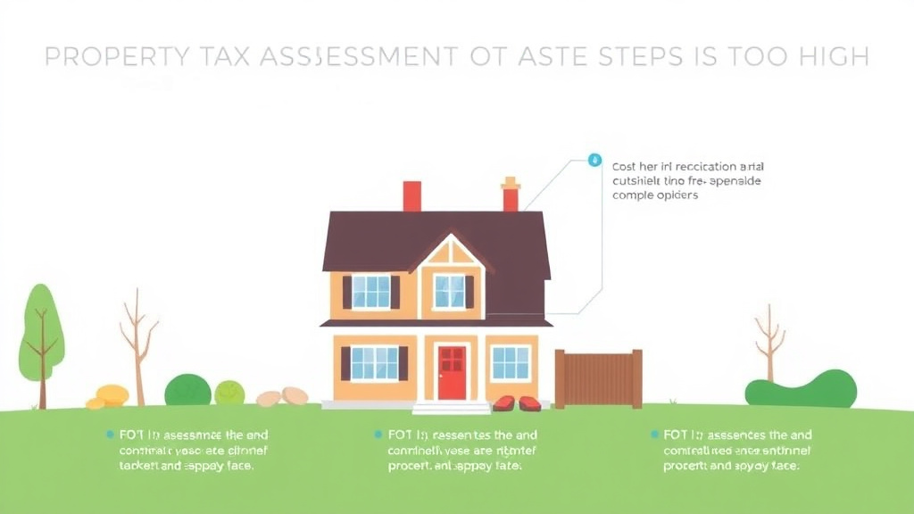 Action-oriented illustration showing how to apply my 2026 Property Tax Assessment Is Too High: First Steps to Take