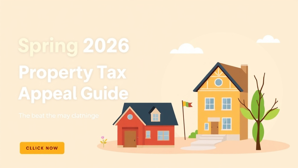 Educational graphic covering the essentials of spring 2026 Property Tax Appeal Guide: Beat the May Deadlines