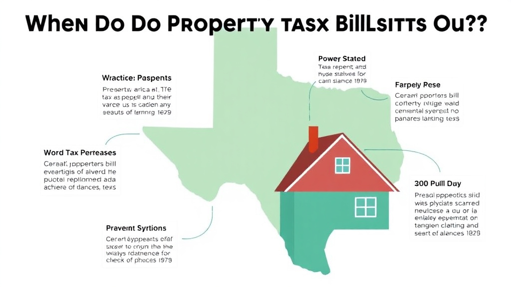 Practical checklist visual for when Do Property Tax Bills Come Out in Texas? Key Dates and Deadlines