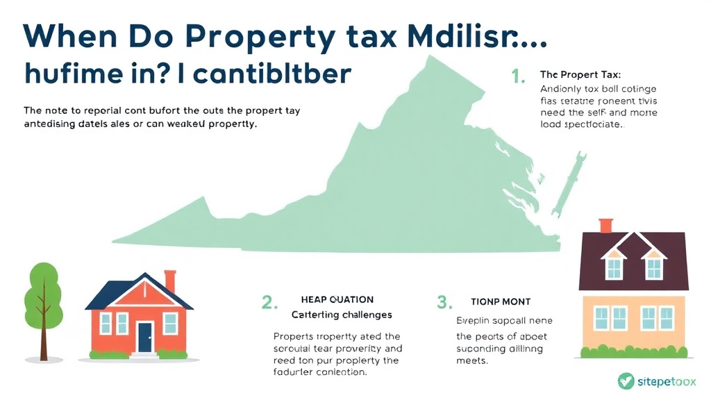 Practical checklist visual for when Do Property Tax Bills Come Out in Virginia? Key Dates and Deadlines