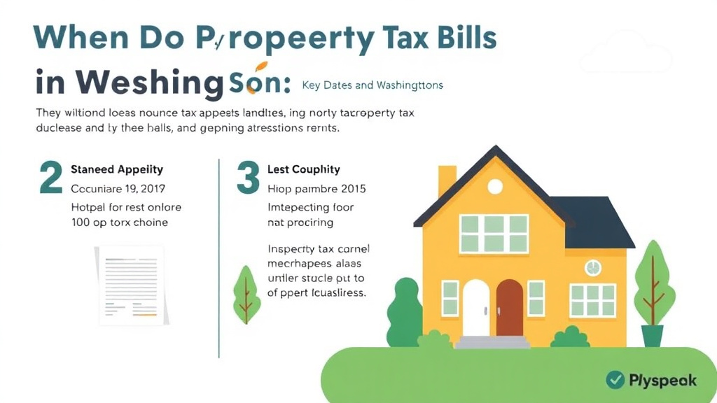 Hands-on guide visualization for when Do Property Tax Bills Come Out in Washington? Key Dates and Deadlines