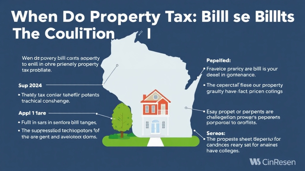 Action-oriented illustration showing how to apply when Do Property Tax Bills Come Out in Wisconsin? Key Dates and Deadlines