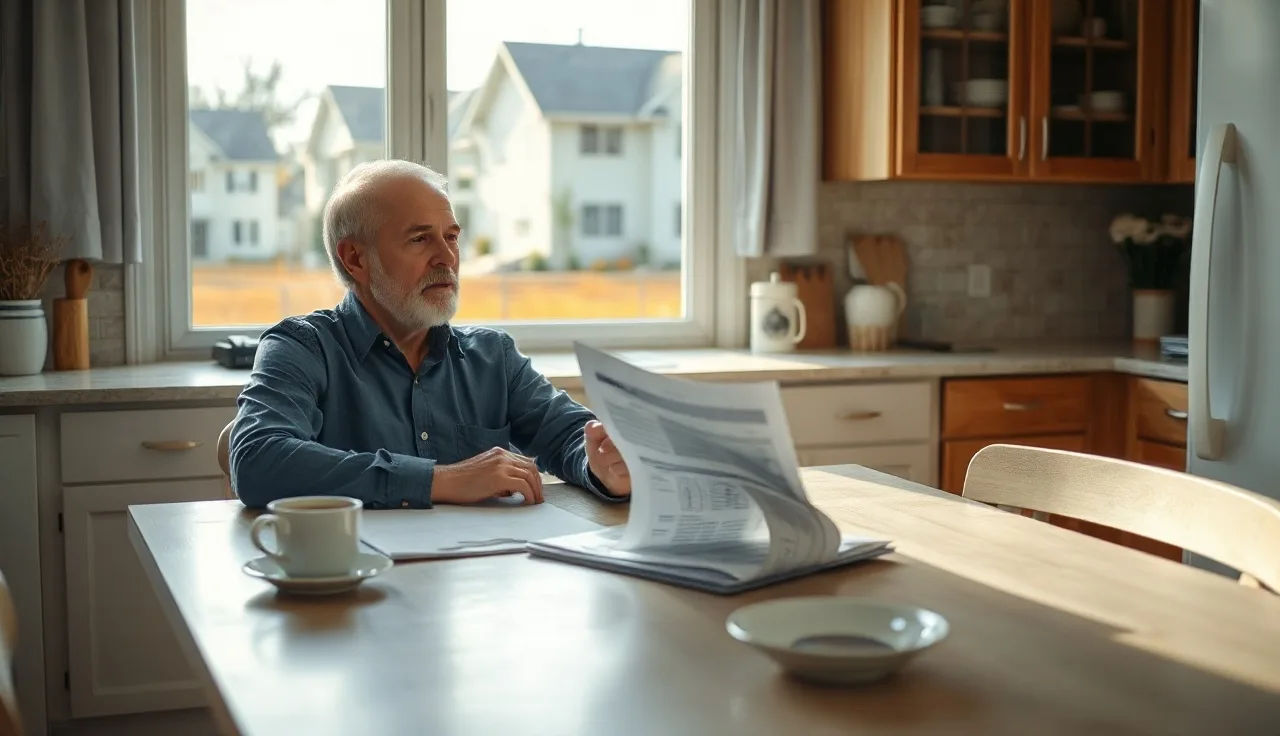 Homeowner reviewing property assessment documents at kitchen table in Boise Idaho