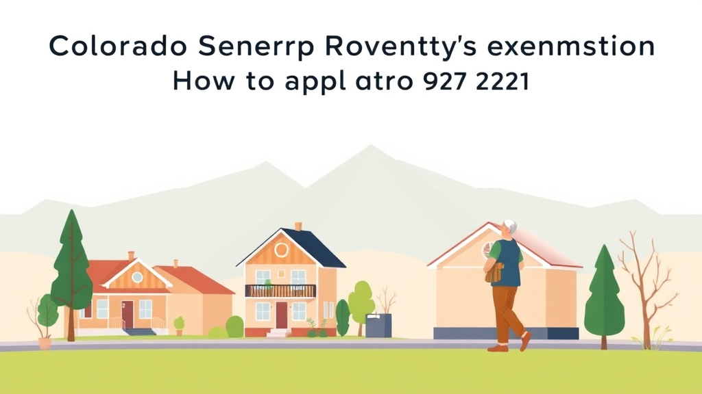 An informative visual explaining colorado Senior Property Tax Exemption: How to Apply in 2026 for beginners and professionals