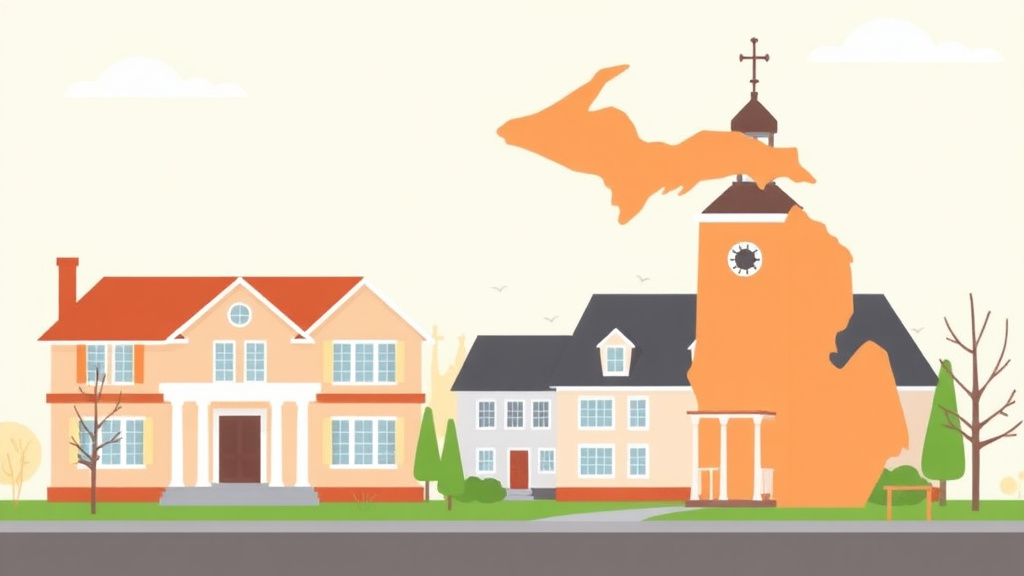 Visual overview of appeal Property Taxes in Michigan: March Board of Review with key concepts highlighted