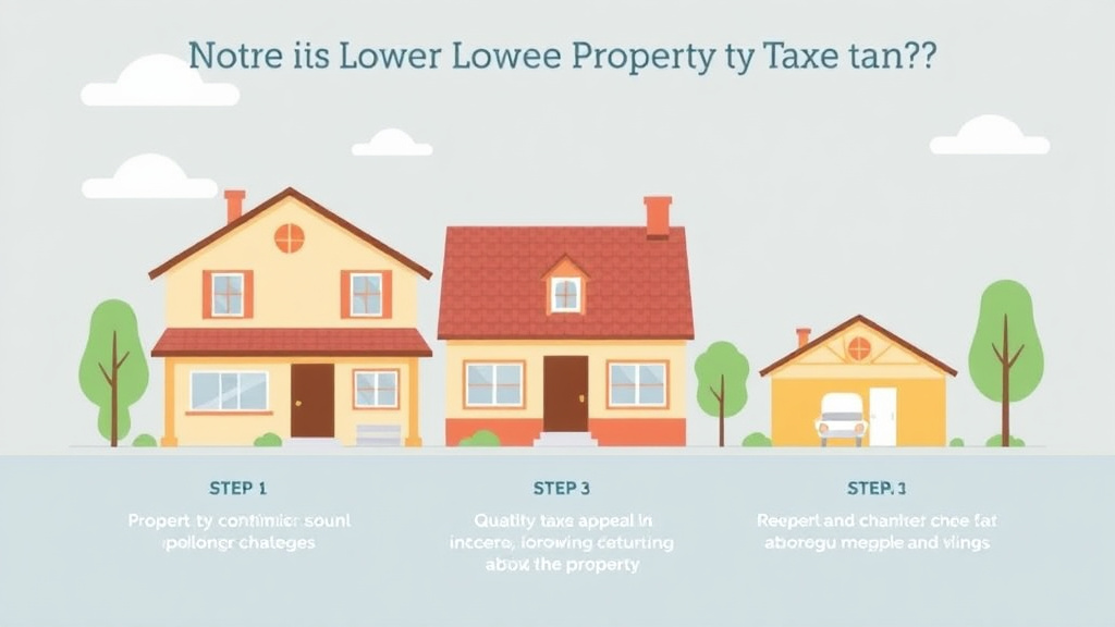 Action-oriented illustration showing how to apply lower Property Taxes in Arizona: Exemptions, Appeals, and Strategies