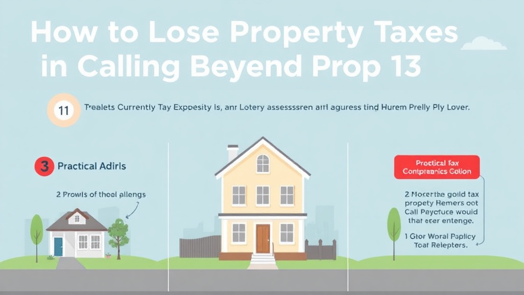 Practical checklist visual for lower Property Taxes in California: Beyond Prop 13