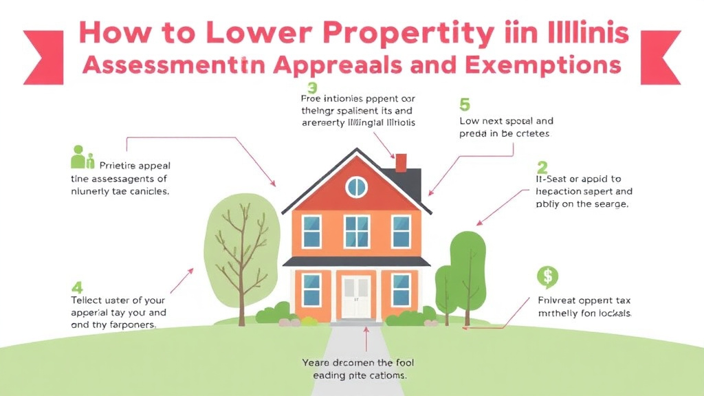 Practical checklist visual for lower Property Taxes in Illinois: Assessment Appeals and Exemptions