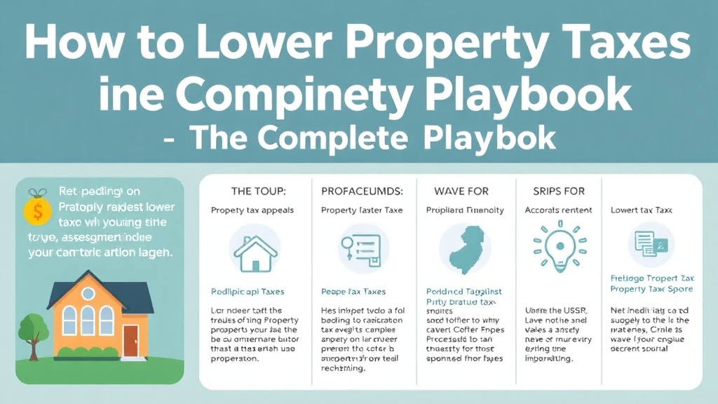 Action-oriented illustration showing how to apply lower Property Taxes in NJ: The Complete Playbook