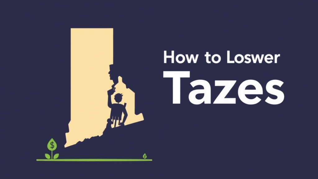 A professional illustration depicting lower Property Taxes in Rhode Island: Exemptions, Appeals, and Strategies