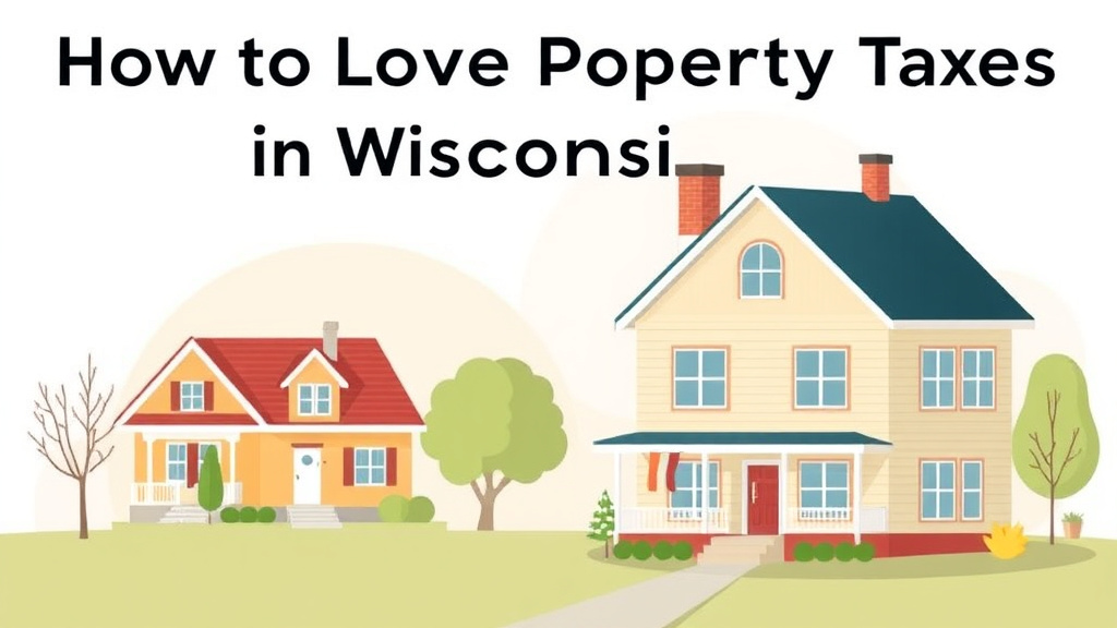 Educational graphic covering the essentials of lower Property Taxes in Wisconsin: Exemptions, Appeals, and Strategies
