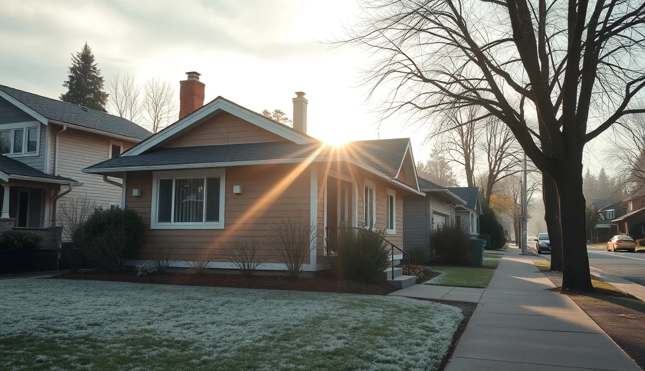 Seattle craftsman bungalow under early morning light on a quiet residential street