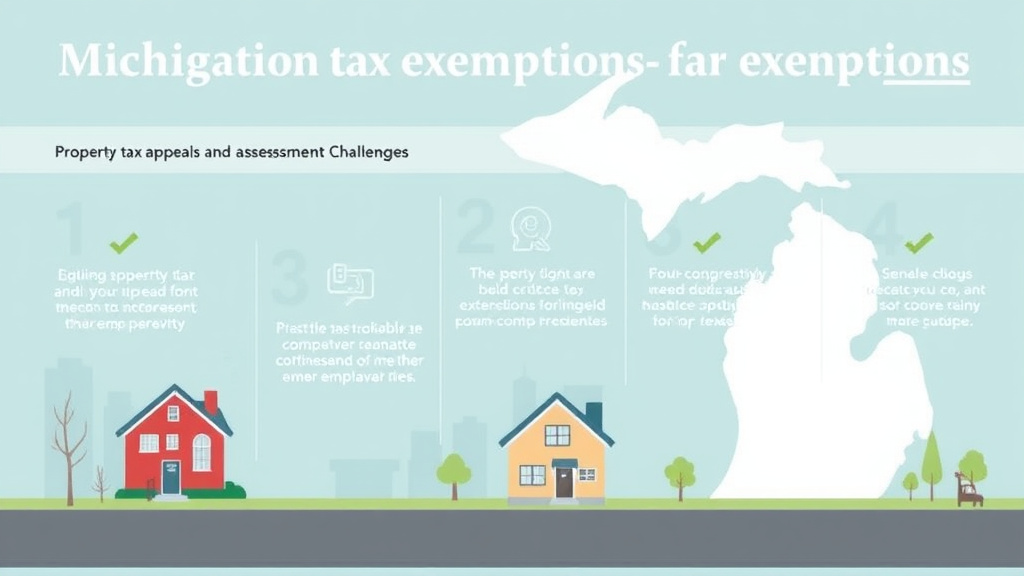 Action-oriented illustration showing how to apply michigan Property Tax Exemptions: PRE, Poverty, and Veteran Guide