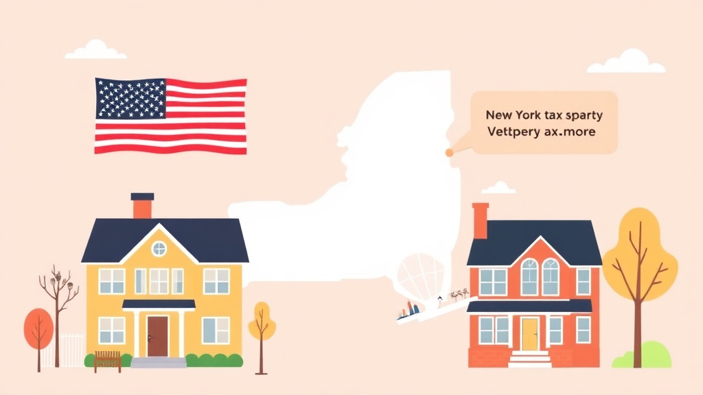 Visual overview of new York Property Tax Exemptions: STAR, Senior, Veteran, and More with key concepts highlighted