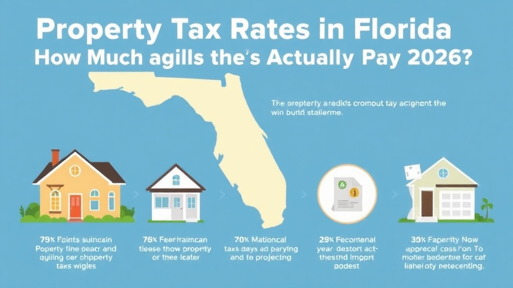 Action-oriented illustration showing how to apply property Tax Rates in Florida: How Much You Actually Pay (2026)
