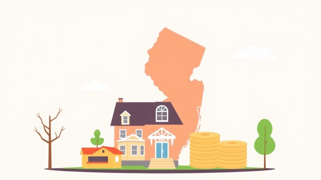 A professional illustration depicting property Tax Rates in New Jersey: How Much You Actually Pay (2026)